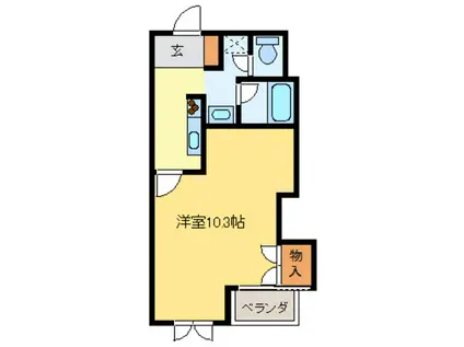 グランハイツ菜の花(1K/2階)の間取り写真