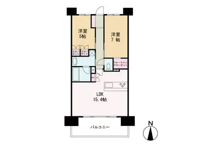 ザ・パークハウス大阪福島(2LDK/3階)の間取り写真