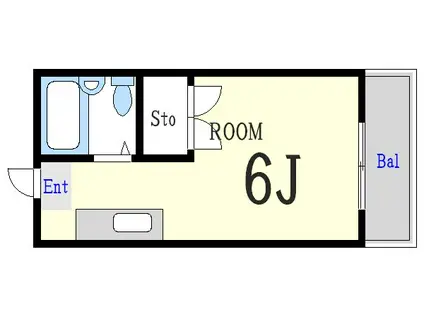 エスペランサ(ワンルーム/3階)の間取り写真