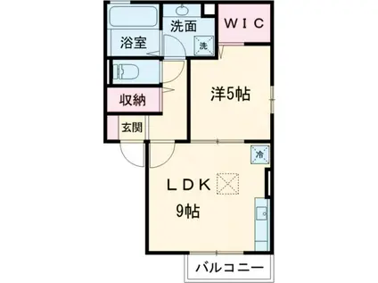 シールーム(1LDK/1階)の間取り写真