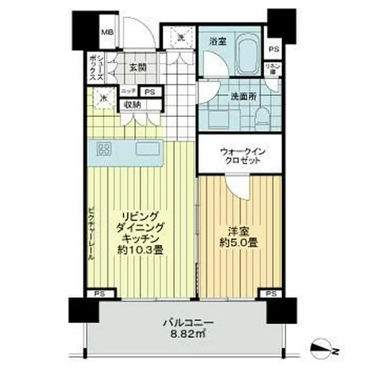 イクサージュ目黒 3階階 間取り