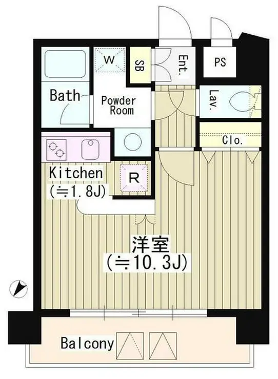 SUN恵比寿 5階階 間取り