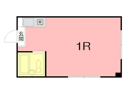プロミネント秦野(ワンルーム/3階)の間取り写真
