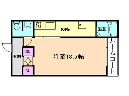 チェルヴォこのはな(1K/2階)の間取り写真