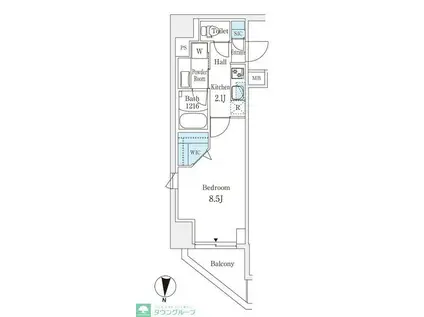 ラティエラ練馬(1K/4階)の間取り写真