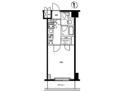 ルーブル清澄白河参番館(1K/2階)の間取り写真