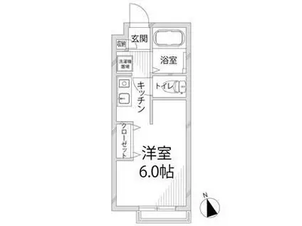 山陽電鉄本線 手柄駅 徒歩25分 3階建 築9年(1K/1階)の間取り写真