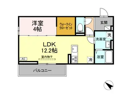CLASSEUM盛岡駅前 II(1LDK/2階)の間取り写真