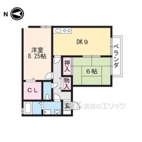 パレドール棚倉(2LDK/2階)の間取り写真