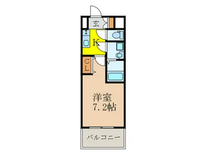 S-RESIDENCE新大阪GARDEN(1K/10階)の間取り写真