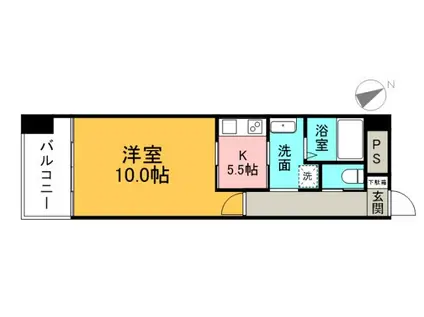 小町Fビル(1K/2階)の間取り写真