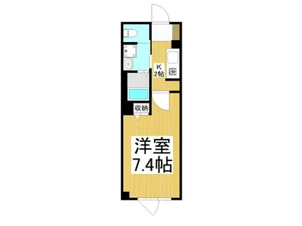 ベルデ南千歳(1K/1階)の間取り写真