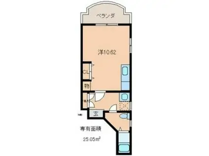 第18川崎ビル(ワンルーム/2階)の間取り写真