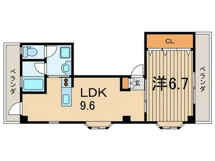 HAWANARESIDENCE(1LDK/2階)の間取り写真