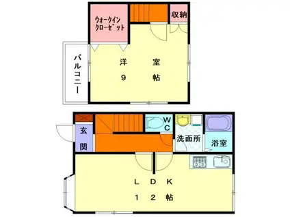 グリーンフォーレスト B棟(1LDK/1階)の間取り写真