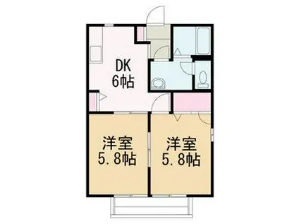 リージェントハウス(2DK/1階)の間取り写真