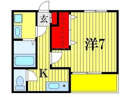 グレース・ドミール(1K/2階)の間取り写真