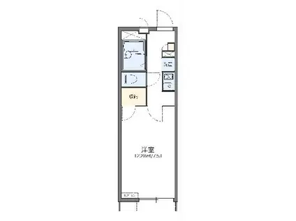 レオパレスNEXT DOOR(1K/1階)の間取り写真