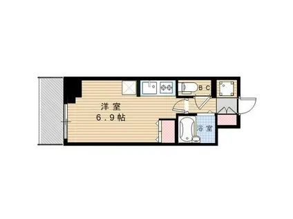 RIDGE堀田(ワンルーム/9階)の間取り写真