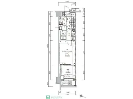 WEAVE BASE -ITABASHI HONCHO(1LDK/5階)の間取り写真