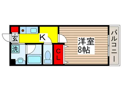 エスポワール・K(1K/3階)の間取り写真