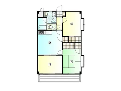 スプランドゥール国領(3DK/1階)の間取り写真