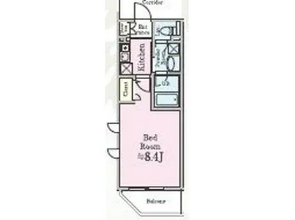 サンピエス江古田(1K/2階)の間取り写真