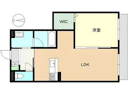 グラナベール貴(1LDK/3階)の間取り写真