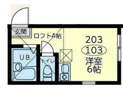 ユナイト久地モーパッサン(ワンルーム/1階)の間取り写真