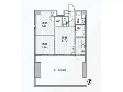 アリビス東十条(3K/9階)の間取り写真