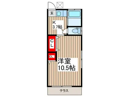 ファーストハイツ(1K/1階)の間取り写真