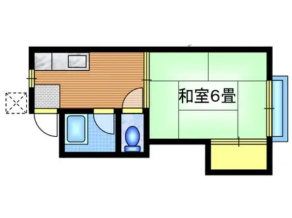 サンハイツ(1K/2階)の間取り写真