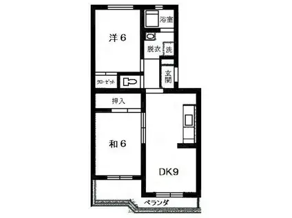 第5ホワイトパレス(2DK/3階)の間取り写真