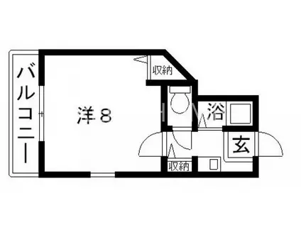 プラザ2丁目(1K/2階)の間取り写真