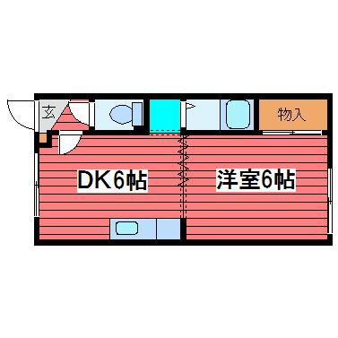 アドバンスコーポA(1DK/3階)の間取り写真