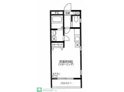 アティウスメゾン(ワンルーム/3階)の間取り写真