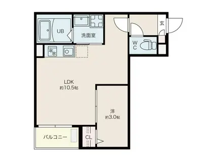 JACK HOSHOI(1LDK/2階)の間取り写真