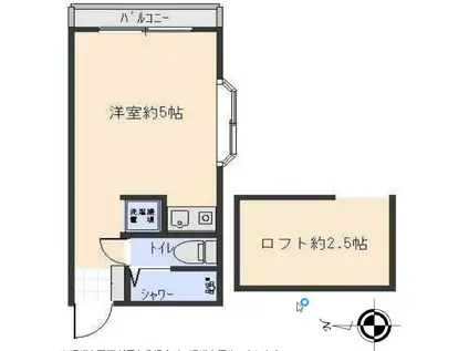 メゾン北烏山(1K/1階)の間取り写真