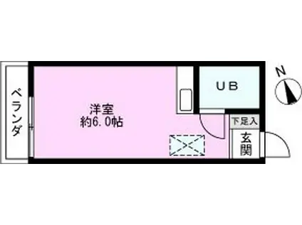 セラーム・レイ(ワンルーム/1階)の間取り写真