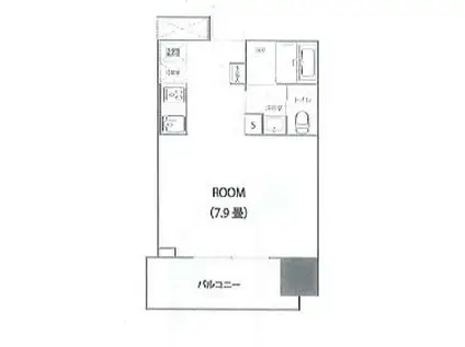 ブリリアタワー浜離宮(ワンルーム/11階)の間取り写真