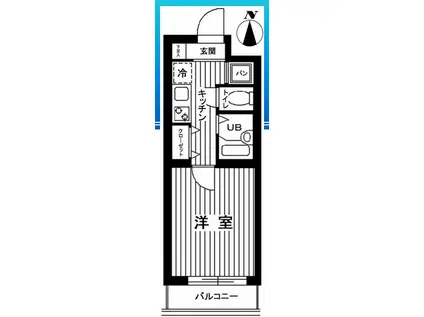 ジュエル雪谷大塚(1K/2階)の間取り写真