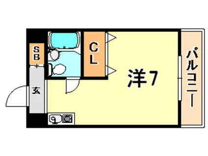 サムティ灘駅前(ワンルーム/6階)の間取り写真