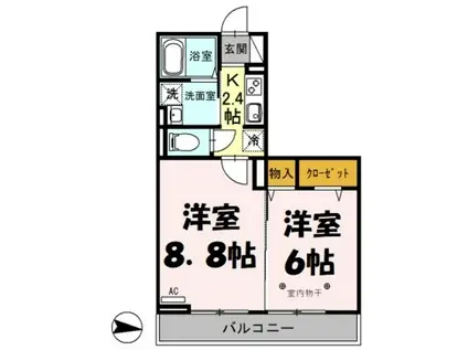 ゴールドパストラル 10(2K/3階)の間取り写真