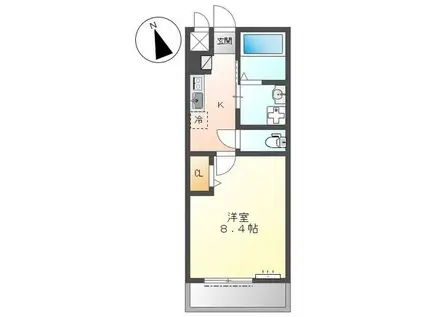 プリマヴェーラ -PRIMAVERA-(1K/1階)の間取り写真