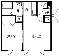  プリモカーサ(1LDK/1階)の間取り写真
