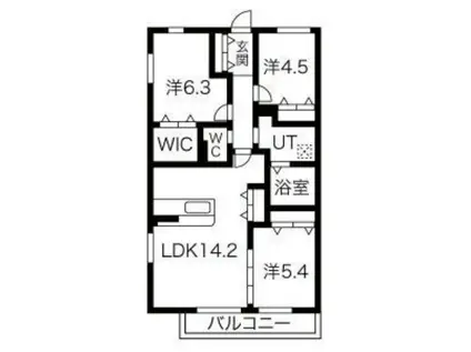 ルミエール今里(3LDK/3階)の間取り写真