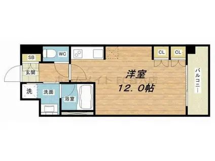 KDXレジデンス本町橋(ワンルーム/5階)の間取り写真