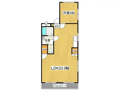 OMレジデンス土浦(1LDK/1階)の間取り写真