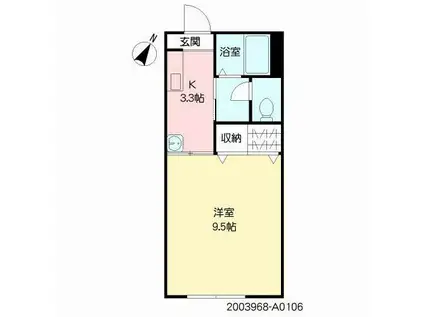 サンクレスト(1K/1階)の間取り写真