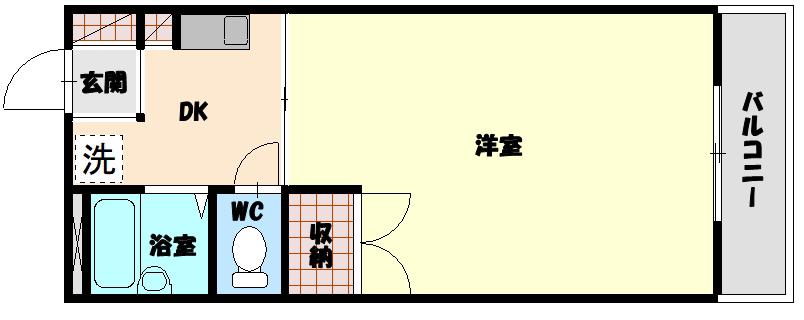 カサプエルト(1K/3階)の間取り写真